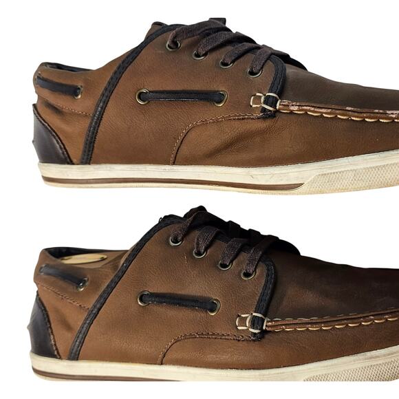 Aldo Men's Costamolino Boat Shoe Cognac sz 11 comfort preppy *FLAW* brown - Picture 5 of 9